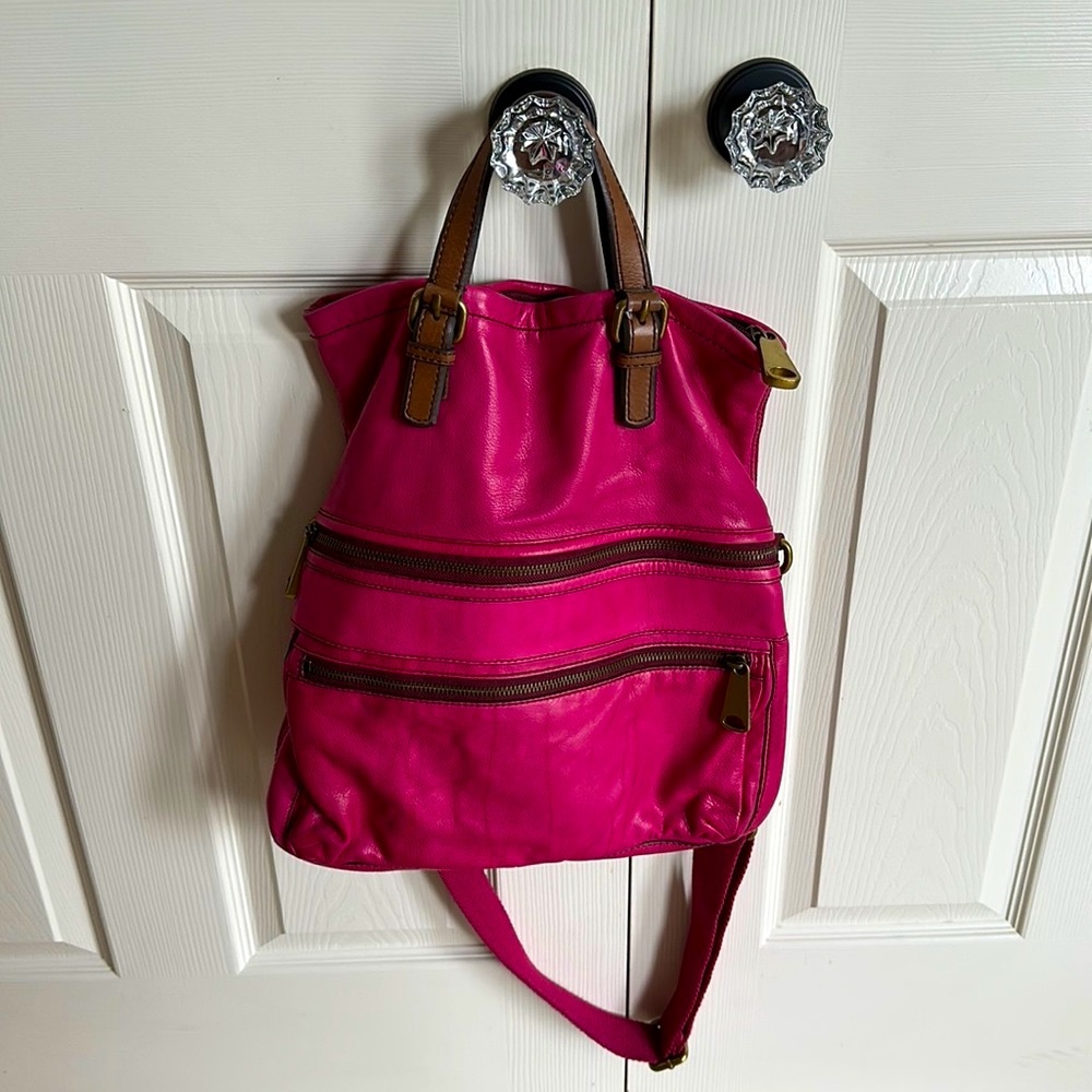 Pink Fossil Explorer Messenger Bag